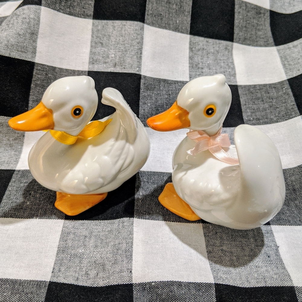 Vintage HOMCO Duck Figurines 1414 Porcelain